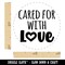 Cared for with Love Heart Chicken Egg Rubber Stamp